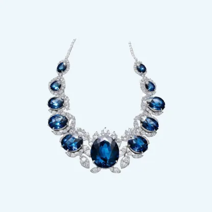 Picture of Navy Blue Double Layer Jewellery Set for Women